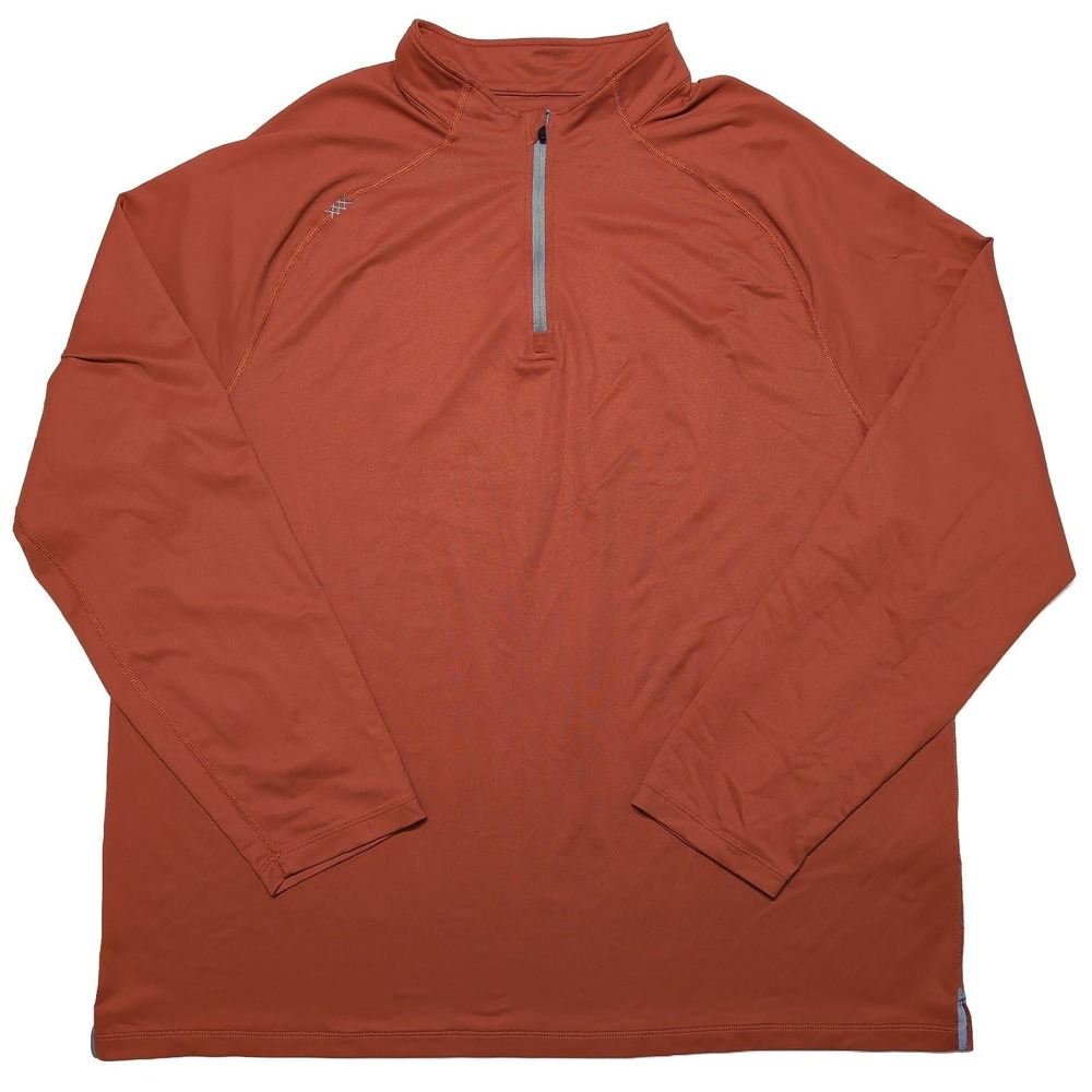 RHONE Session 1/4 Zip Pullover Shirt 101467 Burnt Orange XXL 2XL